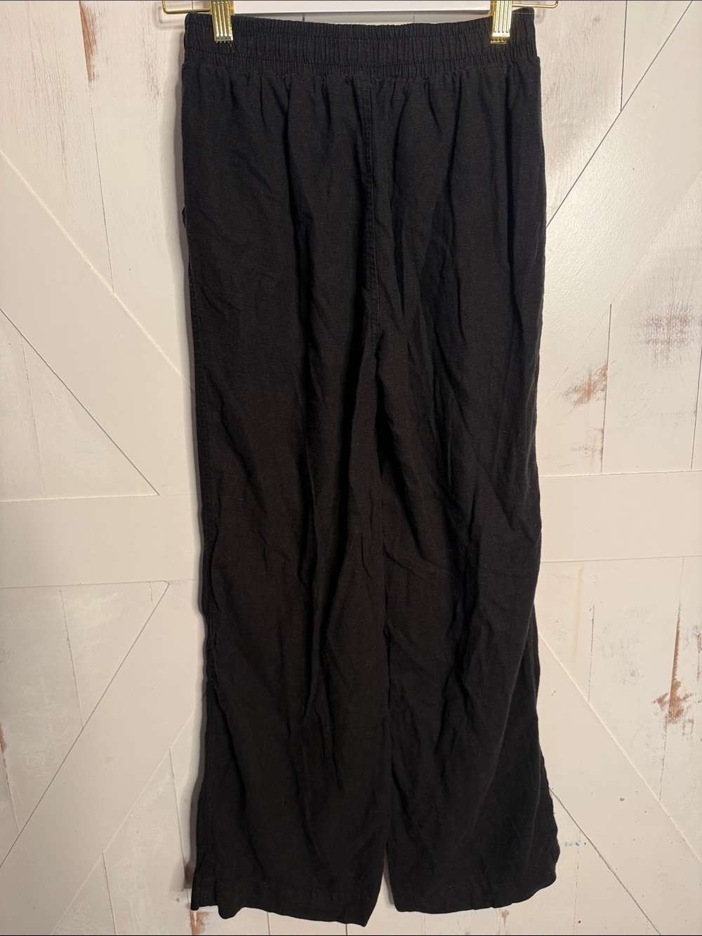 Briggs New York Black Wide-Leg Drawstring Pants - Picture 10 of 13